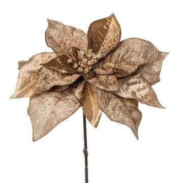 Poni de Navidad de terciopelo PLINTY, dorado, 55 cm