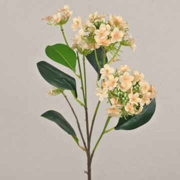 Rama artificial de bola de nieve LINDIWE, albaricoque-crema, 70 cm