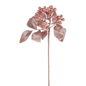 Rama decorativa de saúco VIKTORINE con bayas, rosa metalizado dorado, 30 cm Rama decorativa de saúco VIKTORINE con bayas, rosa metalizado dorado, 30 cm