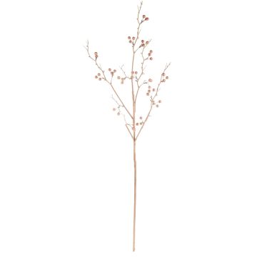 Rama de plástico de bayas de nieve WAKILIA con frutos, oro rosa metalizado, 100 cm