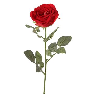 Rosa artificial HUSA, rojo, 75 cm, Ø 10 cm