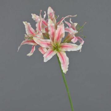 Flor artificial de amarilis de jardín KUSTANA, rosa crema, 70 cm, Ø 20 cm