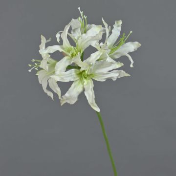 Flor artificial de amarilis de jardín KUSTANA, blanca, 70 cm, Ø 20 cm