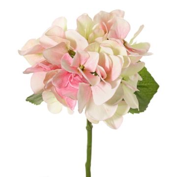 Hortensias artificiales CHIDORI, rosa oscuro crema, 30 cm, Ø 13 cm