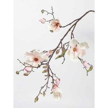 Rama de magnolia sintética LORA, blanco-rosa, 110cm, Ø10-12cm