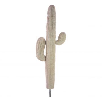 Cactus sintético LUCIEN, en vara de fijación, blanco, 80cm