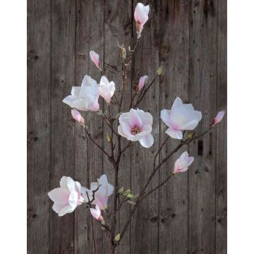 Rama de magnolia artificial YONA, rosa-blanco, 130cm