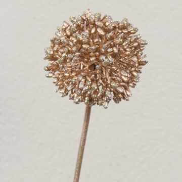 Allium artificial HELLA, con purpurina, color champán, 45cm