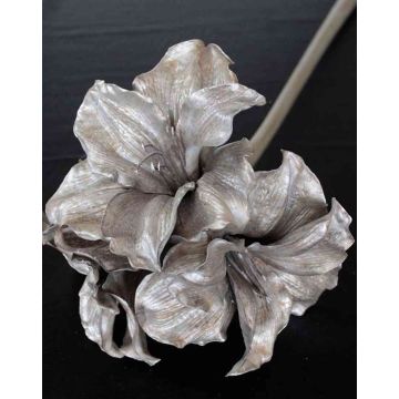Amaryllis artificial KEISHA, plata, 80cm