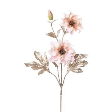 Rama de flores artificiales de rosa de Navidad ANDRIFT, rosa champán, 70 cm