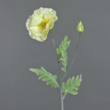 Amapola artificial LISSIE, crema, 70cm, Ø12cm