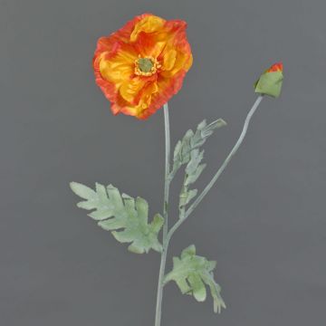 Amapola artificial LISSIE, naranja, 70cm, Ø12cm