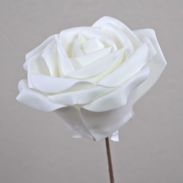 Rosa artificial REGINE, blanco, 30cm, Ø16cm