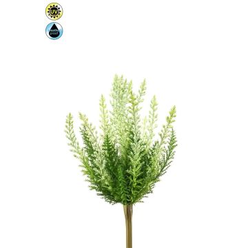 Erica artificial ELSAWO en varilla, crossdoor, blanco-verde, 30 cm