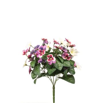 Pensamientos artificiales NORHA en varilla, rosa-lila-blanco, 30 cm