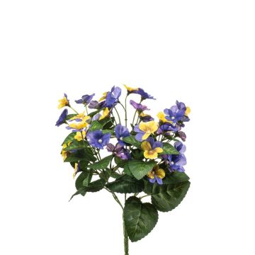 Pensamientos artificiales NORHA en varilla, amarillo-azul-lila, 30 cm