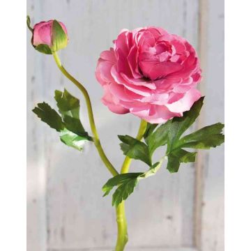 Ranúnculo artificial KALEA, rosa, 35cm, Ø9cm