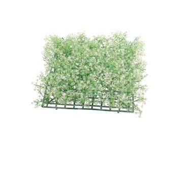 Seto decorativo de flores / Estera de velo de novia DEBILE, blanco-verde, 26x26cm