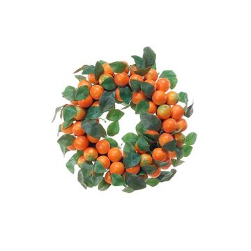 Corona decorativa KERRIE de mandarinas, naranja, Ø30cm