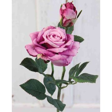 Rosa artificial SINJE, violeta, 35cm, Ø9cm
