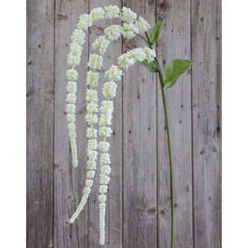 Rama de amaranto artificial SENIO con flores, blanco, 70cm