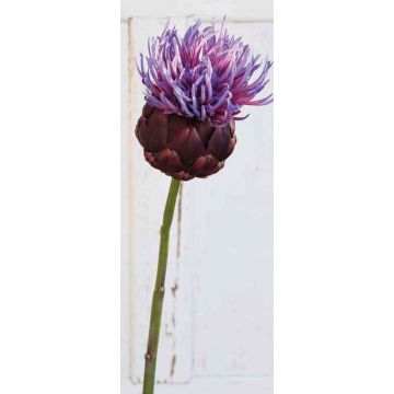 Flor de alcachofa artificial AMILY, lila, 80cm, Ø12cm