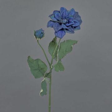 Rama de flores artificiales Dalia GINGER, Eco Collection, azul real, 60 cm, Ø 10 cm