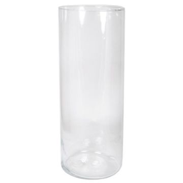 Jarrón para flores SANYA OCEAN, vidrio, cilíndrico, transparente, 50 cm, Ø 19 cm