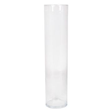 Jarrón para flores SANYA OCEAN, vidrio, cilíndrico, transparente, 40 cm, Ø 9 cm