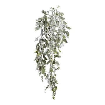 Adorno colgante artificial Ilex GROVLE, varilla, nevado, blanco-verde, 80 cm