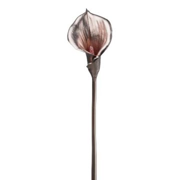 Flor artificial Calla JALRIM, rosa metalizado-dorado, 70 cm
