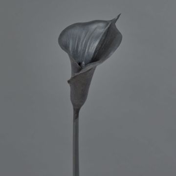 Flor artificial Calla JALRIM, negro metalizado, 70 cm