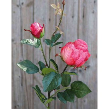 Rosa artificial CARUSA, fucsia, 80cm, Ø8cm