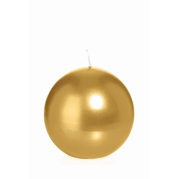 Vela redonda de cera ROSELLA, oro, Ø10cm, 46h - Made in Germany Vela redonda de cera ROSELLA, oro, Ø10cm, 46h - Made in Germany