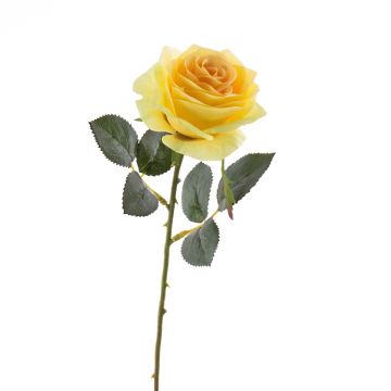 Rosa sintética SIMONY, amarillo, 45cm, Ø8cm