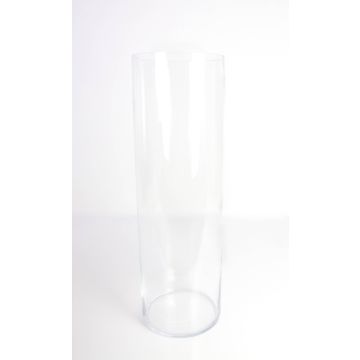 Florero de suelo cilíndrico SANSA EARTH, vidrio, transparente, 60cm, Ø19cm