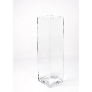 Florero de vidrio JACK EARTH, transparente, 14x14x49cm