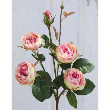 Rosa sintética SABSE, rosa-crema, 55cm, Ø4-5cm