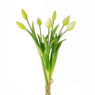 Ramo de tulipanes sintético LONA, blanco-verde, 45cm, Ø20cm