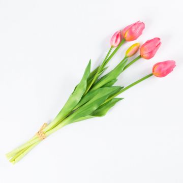Ramo de tulipanes artificiales LONA, rosa-verde, 45cm, Ø15cm