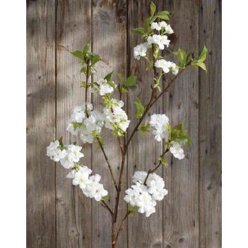 Rama textil de flor de cerezo MATSUDA con flores, crema-blanco, 130 cm