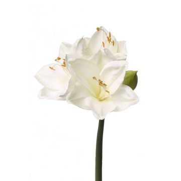 Amaryllis flor sintética BENITA, blanco, 55cm, Ø10cm