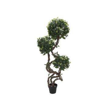 Ficus de plástico MIYU, troncos naturales, verde, 160cm