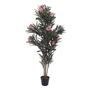 Adelfa plástico MINOU, tronco natural, con flores, rosa, 150cm
