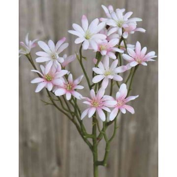 Flor sintética de estrella de los arroyos NAMINA, blanco-rosa, 45cm