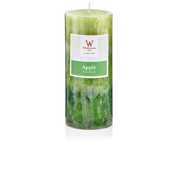 Vela de pilar ASTRID, Fresh Apple, verde manzana, 13cm, Ø6,8cm, 60h Vela de pilar ASTRID, Fresh Apple, verde manzana, 13cm, Ø6,8cm, 60h