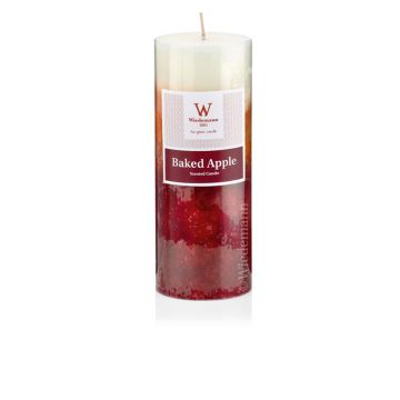 Vela de pilar ASTRID, Baked Apple, rojo oscuro, 13cm, Ø6,8cm, 60h