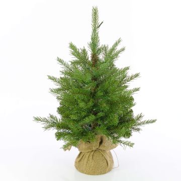 Árbol Navidad sintético WELLINGTON, saco yute, LEDs, 60cm, Ø50cm Árbol Navidad sintético WELLINGTON, saco yute, LEDs, 60cm, Ø50cm