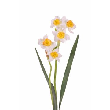 Narcisos artificiales NEELA, blanco-amarillo, 50cm, Ø6cm