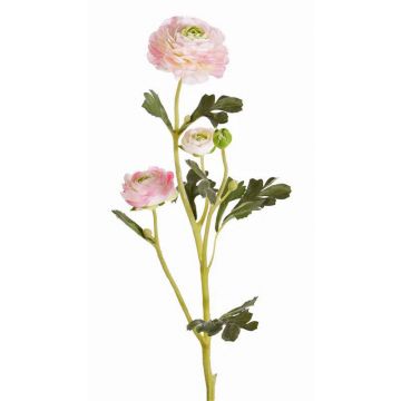 Rama de ranúnculo artificial NOEMIE, rosa, 65cm, Ø4-8cm